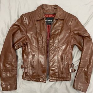 Vintage Wilson’s Leather Brown Jacket - XS (8)
